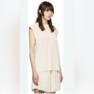 Adidas Adicolor Plisse Tank Top Size Large Cream